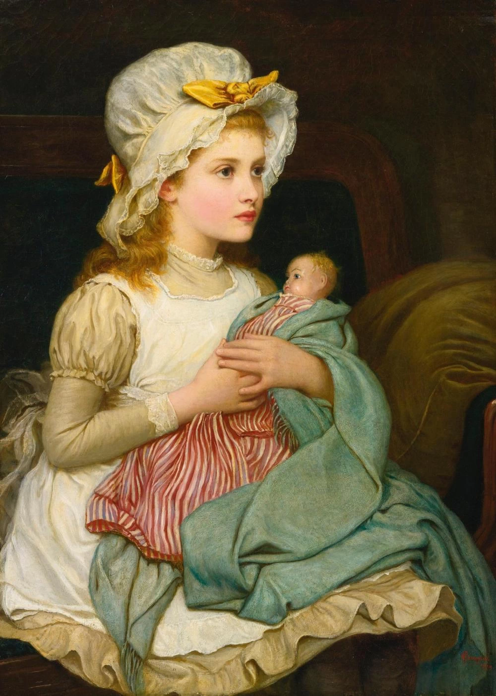 Una bambina con la sua bambola. Cosa sarà domani